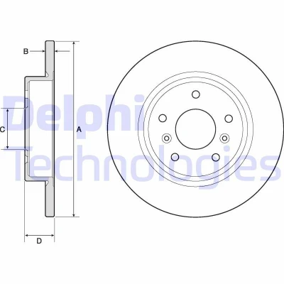 Bilde av DELPHI BG4807C Bremseskiver 290 13 5 fullt ut belagt ubehandlet uten hjullager, ABS sensorring NISSAN: Qashqai 2, X Trail, RENAULT: Megane 4