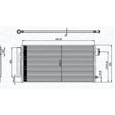 Bilde av Kondensator, klimaanlegg, fiat 500l, tipo halvkombi, kombi, sedan, 88450 02280, 12280, 12290