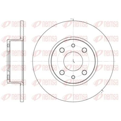 Bilde av REMSA 6150.00 Bremseskiver bakaksel 251, 251 10 4 fullt ut FIAT: BRAVO 2, Stilo Hatchback, LANCIA: Thema Stasjonsvogn