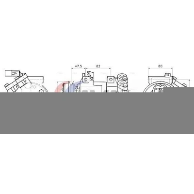 Bilde av Kompressor, klimaanlegg 12V mitsubishi l200 / triton, triton flak/chassi, pajero sport ii OE 5060121511, 5062119191, MN123626