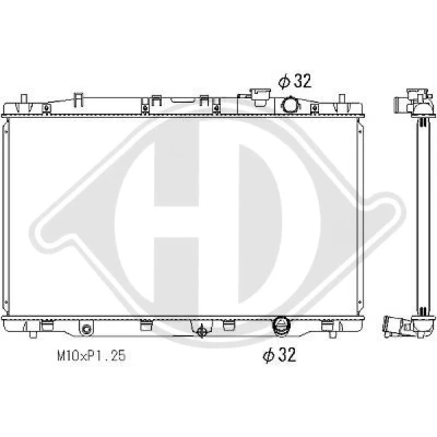 Bilde av DIEDERICHS DCM3891 Radiator Aluminium 425 750 27 HONDA: CR V 4