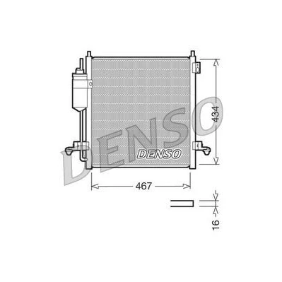 Bilde av DENSO DCN45001 Kondensator med tørker 467x434x16 R 134a 467