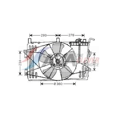 Bilde av AVA COOLING SYSTEMS TO7508 Kjølevifte 360mm 110W TOYOTA: Avensis II Station Wagon