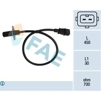 Bilde av Turtallssensor, motormanagement, I girkasse, alfa romeo,citroën,fiat,lancia,peugeot, 1812, 1920 FA, 1920.FA, 5944390, 60512971, 60572239