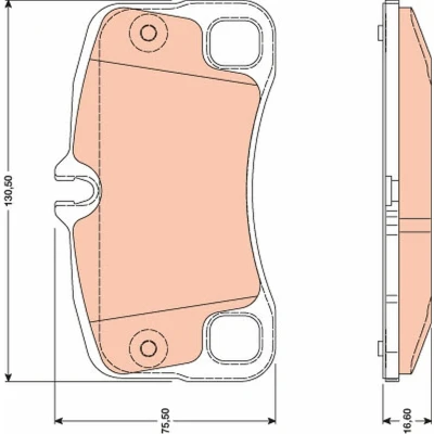 Bilde av TRW GDB1792 Bremseklosser klargjort for slitasjeindikator PORSCHE: 911 Coupé