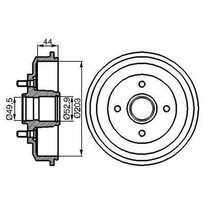 Bilde av BOSCH 0 986 477 102 Bremsetrommel 243 bakaksel FORD: Focus Mk1 Hatchback