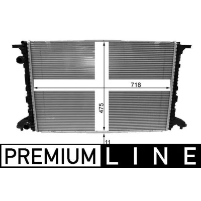 Bilde av MAHLE ORIGINAL CR 2177 000P Radiator 718 475 11 Kjøleribber loddet AUDI: A4 B9 Avant