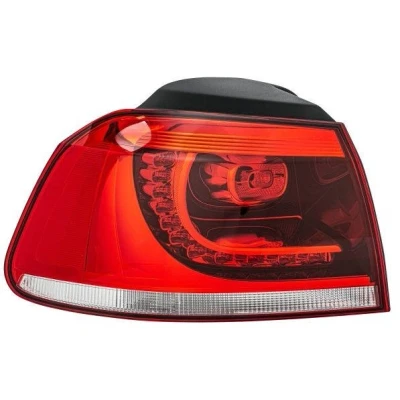 Bilde av HELLA 2SD 010 408 071 Baklykter venstre ytre del LED, WY21W 12 mørk, Rød med lyspære, pæreholder VOLKSWAGEN: GOLF 6