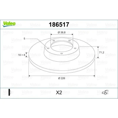 Bilde av Bremseskive, Bakaksel, seat toledo i, vw corrado, golf iii, passat b3/b4, b3/b4 variant, vento, 357615601A, 357615601B