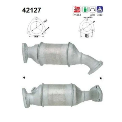 Bilde av AS 42127 Katalysator 450mm