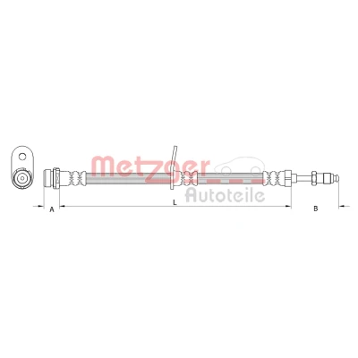 Bilde av METZGER 4111360 Bremseslange framaksel venstre, høyre 402 FORD: FOCUS 3, C Max 2