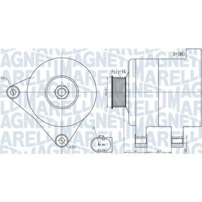 Bilde av Dynamo, ford mondeo sedan iv, volvo v70 iii, 1458640, 1791840, 30795169, 36000798, 7G9N10300EA, 7GN10300EA