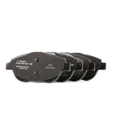 Bilde av BOSCH 0 986 494 438 Bremseklosser Low Metallic med antihyle blikk CITROËN: DS3 Hatchback, C4 II Cactus, C3 Picasso, PEUGEOT: 2008 Stasjonsvogn