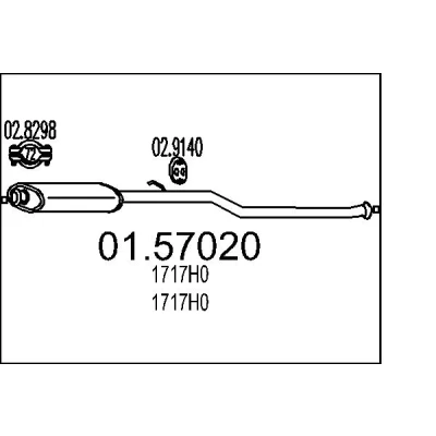 Bilde av Midtre eksospotte MTS 01.57020