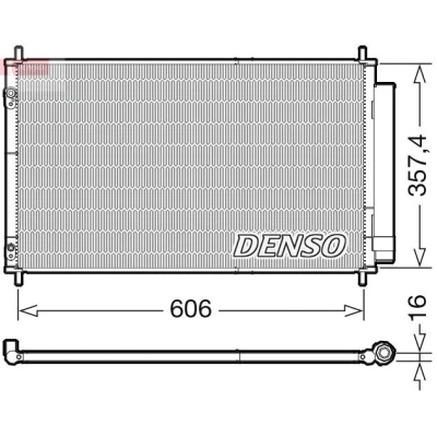 Bilde av DENSO DCN50058 Kondensator med tørker R 134a TOYOTA: Yaris III Hatchback