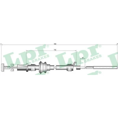 Bilde av Kabel, clutchbetjening Lpr C0221C seat cordoba vario, ibiza ii, inca OE 6K1721335AA, 6K1721335Q, 6K1721335T