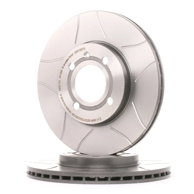 Bilde av BREMBO MAX LINE 09.5166.75 Bremseskiver 256 20 4 innvendig ventilert, med sliss belagt skruer VOLKSWAGEN: GOLF 2, 3, Polo III Hatchback