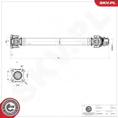 Bilde av Drivaksel, Framaksel Esen skv 76SKV014 bmw x5 [e70, f15, f85], x6 [e71, e72, f16, f86] OE 26 20 7 597 649, 8 605 866