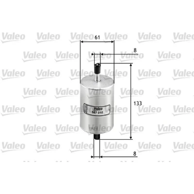 Bilde av VALEO 587010 Drivstoffilter ledningsfilter 8 HYUNDAI: Trajet, Santa Fe I, RENAULT: MEGANE 1
