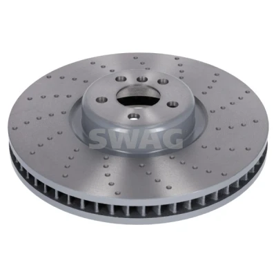 Bilde av SWAG 33 10 4967 Bremseskiver framaksel høyre 395 36 5 112 innvendig ventilert, slisset / perforert belagt høy karbon BMW: Sedan, Touring