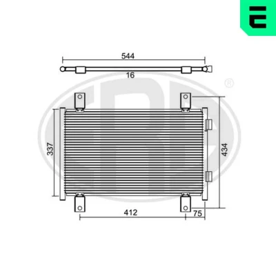 Bilde av ERA 667084 Kondensator uten tørker FIAT: Ducato II Flatvogn lastebil/Chassis
