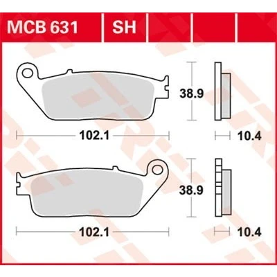 Bilde av TRW Sinter Street MCB631SH Bremseklosser