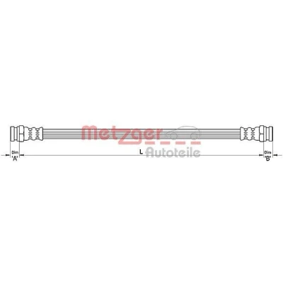 Bilde av METZGER 4110485 Bremseslange 290