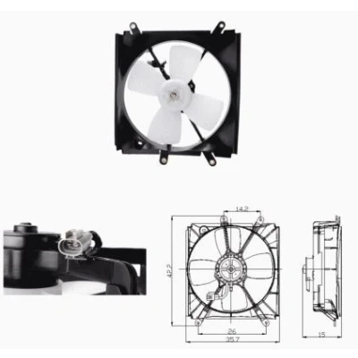 Bilde av NRF 47693 Kjølevifte 300mm 12V 270W med kjølerøufteramme (kant)