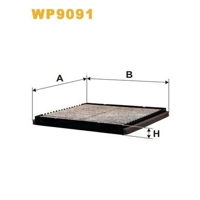 Bilde av WIX FILTERS WP9091 Kupéfilter Karbonfilter 214 229 20 VOLVO: S40 I, V40 Stasjonsvogn