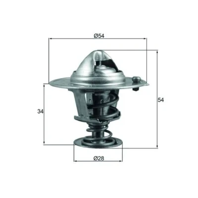 Bilde av MAHLE ORIGINAL TX 206 88D Termostat 88 54 med tetning HYUNDAI: Tucson, i40 Stasjonsvogn