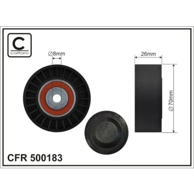 Bilde av Strammerull, kilerem med ribber, audi,porsche,vw, 059 903 133 F, J, 059903133F, 059903133J, 958 102 361 50, 51,
