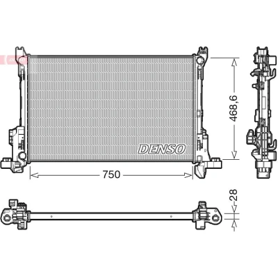 Bilde av DENSO DRM09174 Radiator 750 469 28
