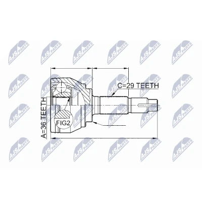 Bilde av Leddsett, drivaksel, Framaksel, Hjulside, nissan,renault, 39211 JD72B, JG72B, JG74B