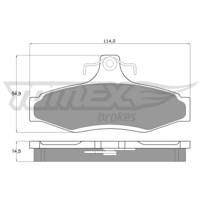 Bilde av TOMEX brakes TX 10 81 Bremseklosser bakaksel CHEVROLET: Nubira Stasjonsvogn, Sedan, SSANGYONG: Musso SUV