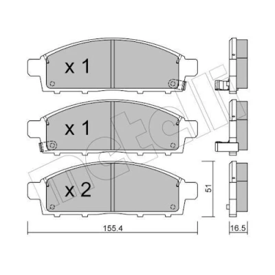 Bilde av Bremseklosser sett METELLI 22 0791 0