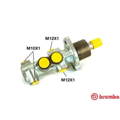 Bilde av BREMBO M 61 048 Hovedsylinder 23,81 Aluminium 12 x 1 (2), 10 (2) PEUGEOT: Partner II Van, CITROËN: Berlingo / First I
