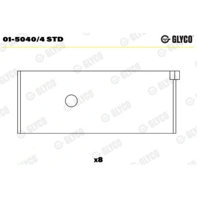 Bilde av GLYCO 01 5040/4 STD Veivaksellager