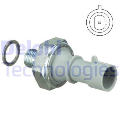 Bilde av DELPHI SW90034 Oljetrykkbryter M10 X 1 6g 2,4 FIAT: 500 Hatchback, Doblo II Varebil / Stasjonsvogn, ALFA ROMEO: Giulietta Hatchback