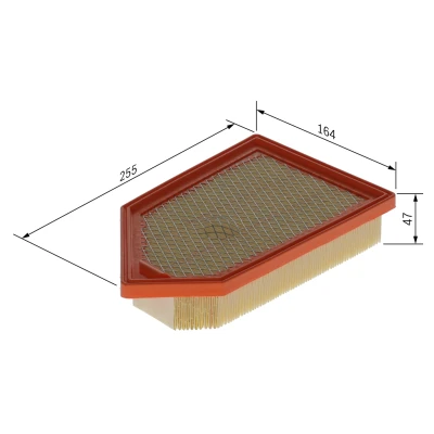 Bilde av BOSCH F 026 400 724 Luftfilter 48 164 255 Filterinnsats FORD: FIESTA 7