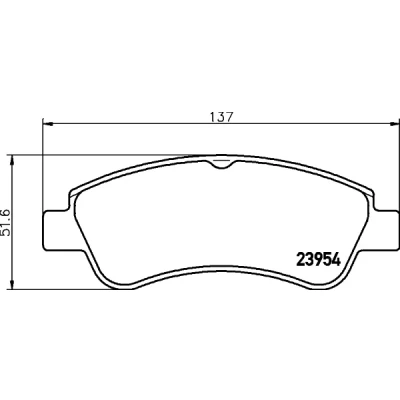 Bilde av HELLA 8DB 355 011 071 Bremseklosser ikke klargjort for slitasjeindikator med bremsecaliperskruer tilbehør PEUGEOT: Partner II Van, 207 Hatchback
