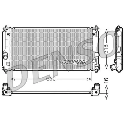 Bilde av DENSO DRM50044 Radiator Aluminium 650 318 16 TOYOTA: Celica VII Coupé