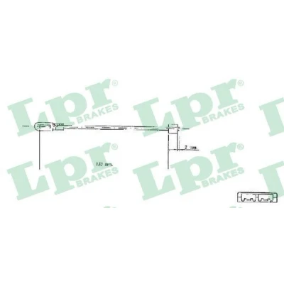Bilde av LPR C0578B Bremsekabel 130 Skivebrems
