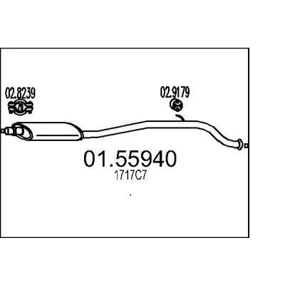 Bilde av Midtre eksospotte MTS 01.55940