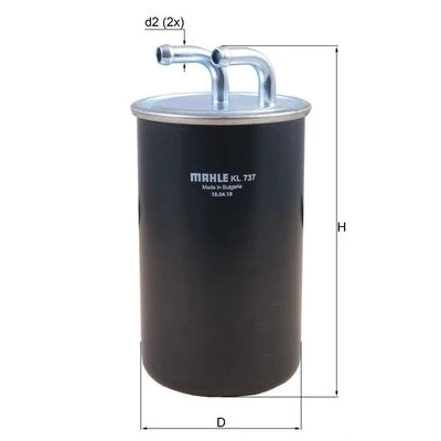Bilde av MAHLE ORIGINAL KL 737 Drivstoffilter ledningsfilter 8 8,0 MITSUBISHI: Outlander 2 SUV, Grandis, Lancer Limousine