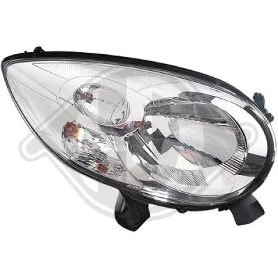 Bilde av DIEDERICHS 4080980 Frontlykter høyre H4 uten motor for høydejustering hovedlys CITROËN: C1 I