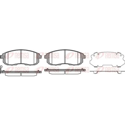 Bilde av REMSA 0293.11 Bremseklosser framaksel med akustisk slitasjevarsel klistrefolie tilbehør SUZUKI: SX4 I Hatchback, NISSAN: Juke
