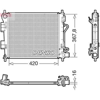 Bilde av DENSO DRM41018 Radiator 420 388 16