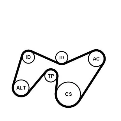 Bilde av CONTITECH 6PK1642K2 Kileribberem FORD: MONDEO 3 Kombi, Stufenheck