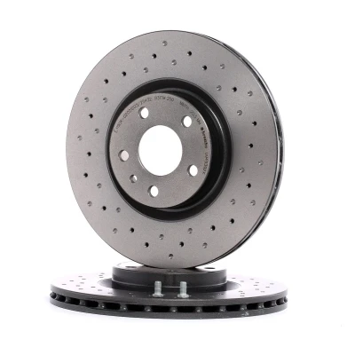 Bilde av BREMBO XTRA LINE 09.4939.2X Bremseskiver 284 22 5 perforert / ventilert belagt høy karbon med skruer FIAT: Doblo II Varebil Stasjonsvogn