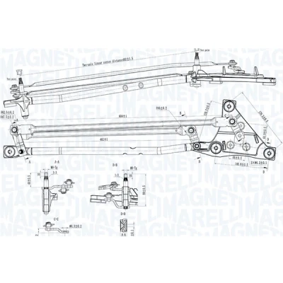 Bilde av MAGNETI MARELLI 085570738010 Vindusvisker Stangsystem foran VOLVO: V50, C30